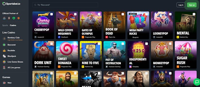 sportsbetin pelivalikoima