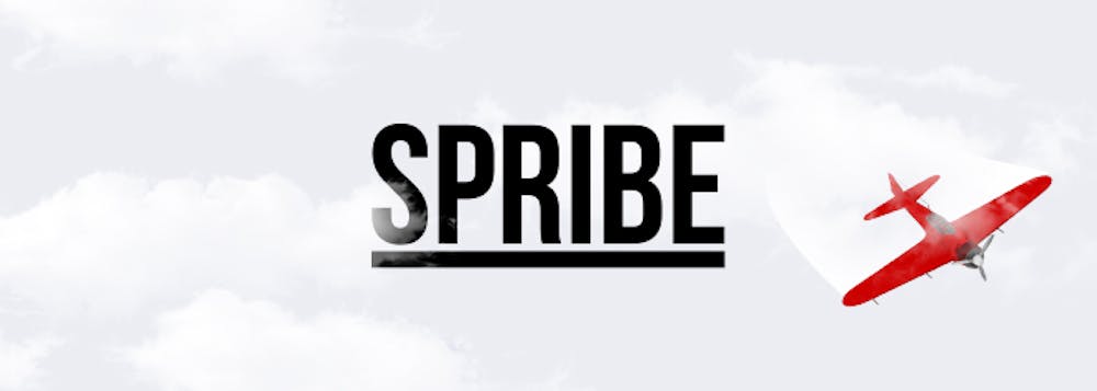 Spribe-pelivalmistajan logo, joka tunnetaan erityisesti suositusta Aviator crash-pelistä.  