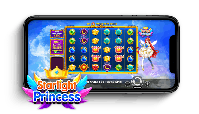 Starlight Princess puhelimen näytöllä