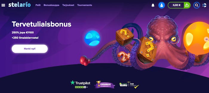 Stelario Casinon tervetuliaisbonus