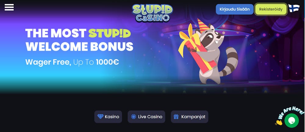 stupid casino tervetulotarjous