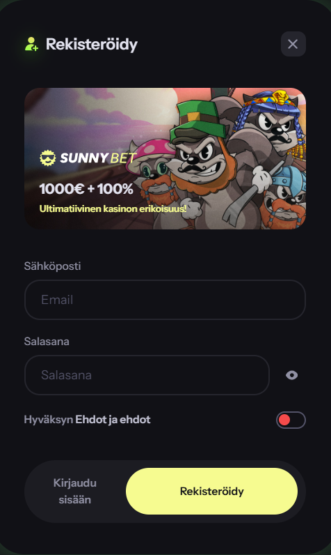 Sunnybetin bonus tarjoaa uusille pelaajille mukavan lisäedun.