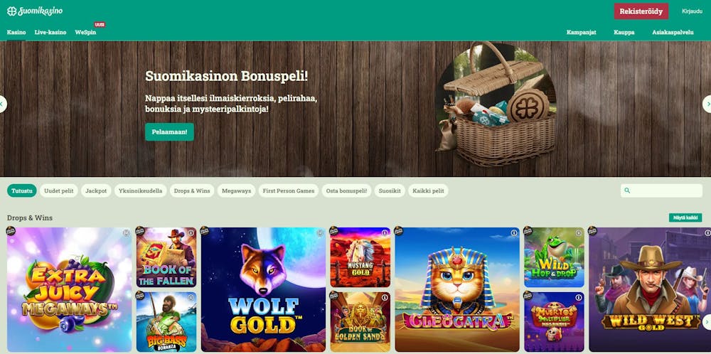 suomikasino frontpage