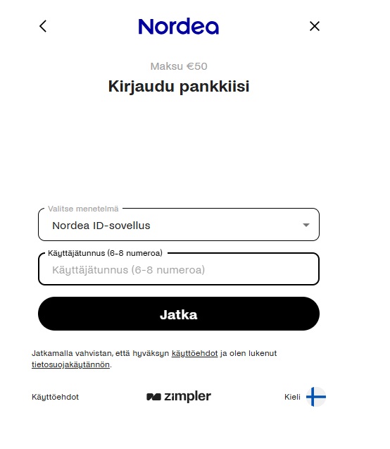 Super Onni Casino uudelleenohjasi minut Nordea verkkopankkiin vahvistamaan talletuksen.