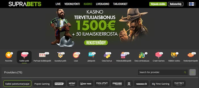 suprabetsin tervetulotarjous