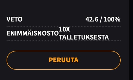 Kierrätys 42,6 prosentin kohdalla.