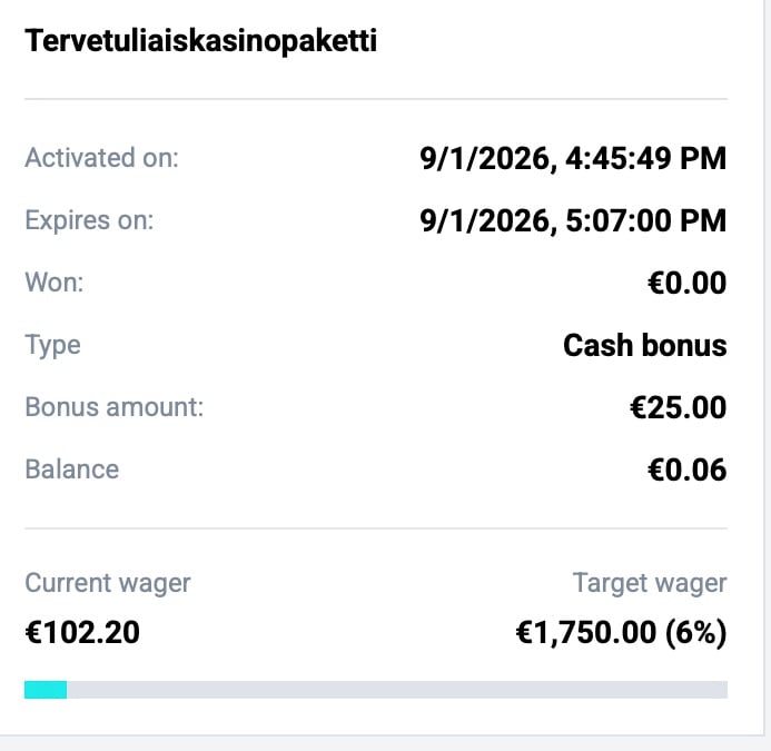 Kun saldo loppui, kierrätysvaatimus oli täyttynyt vasta 6 %.