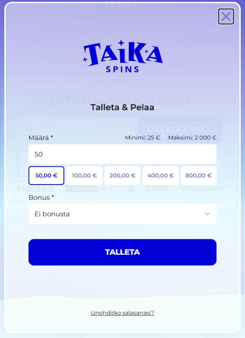 Taika Spins on pikakasino, joka tarjoaa uusille asiakkailleen jopa 1 000 ilmaiskierrosta.