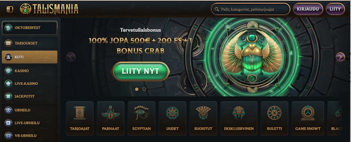 Talismania Casino tarjoaa uusille pelaajille ison tervetulobonuksen.