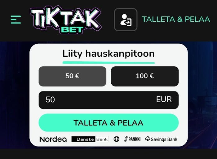 Tiktakbet tilin avaus