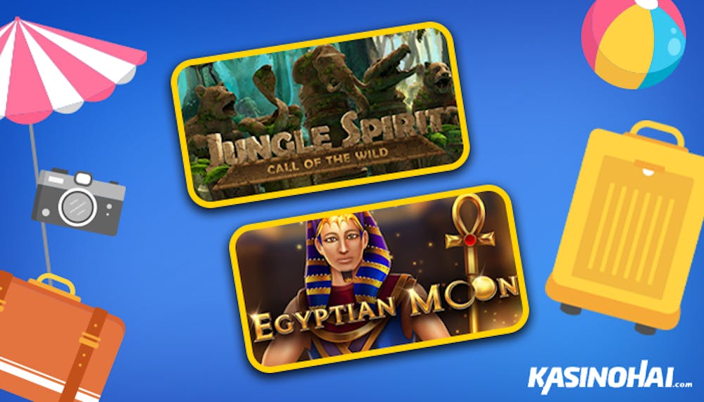 Seikkailukolikkopelit: Egyptian Moon ja Jungle Spirit.