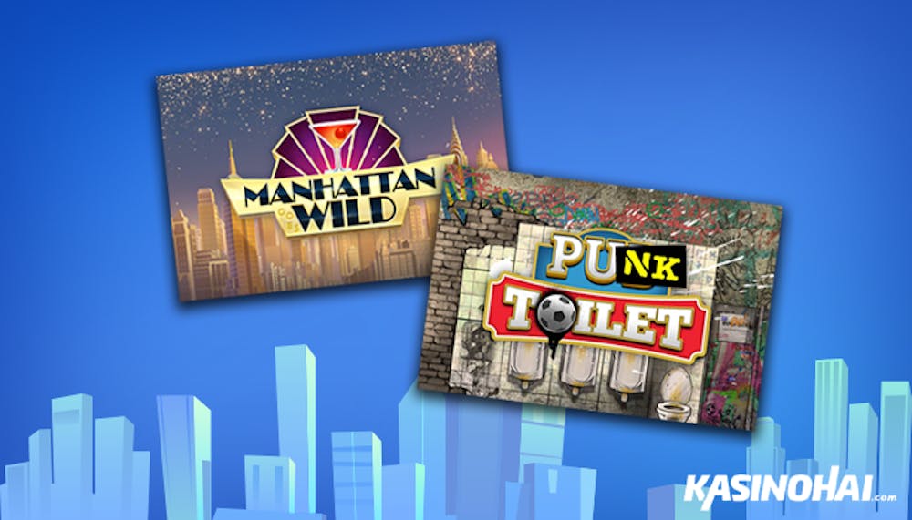 Kaupunkimaisema ja kolikkopelit Manhattan Goes Wild ja Punk Toilet.