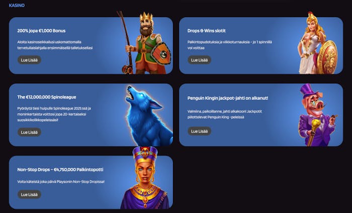 Voit osallistua moniin erilaisiin kampanjoihin Trivelabet Casinolla