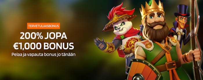 Trivelabet Casino tarjoaa 200 % tervetuliaisbonuksen 1 000  asti