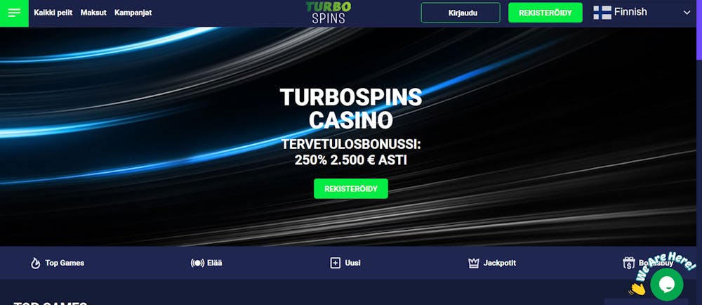 Turbospins casinon tervetulotarjous