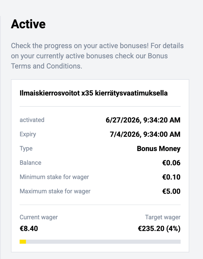 Kierrätyksen loppusaldo Turbosven Kasinolla.