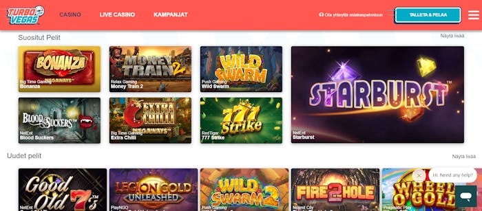 turbovegasin pelivalikoima