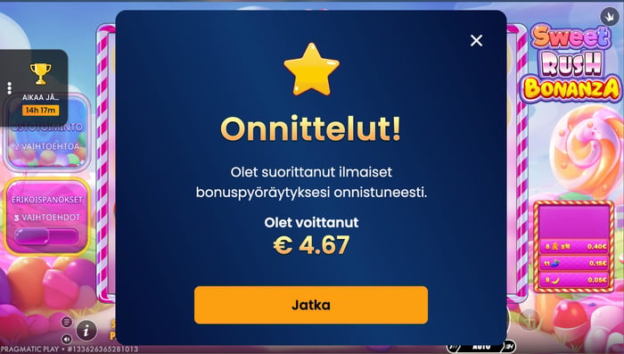 4,67 voitto Possun ilmaiskierroksilla.