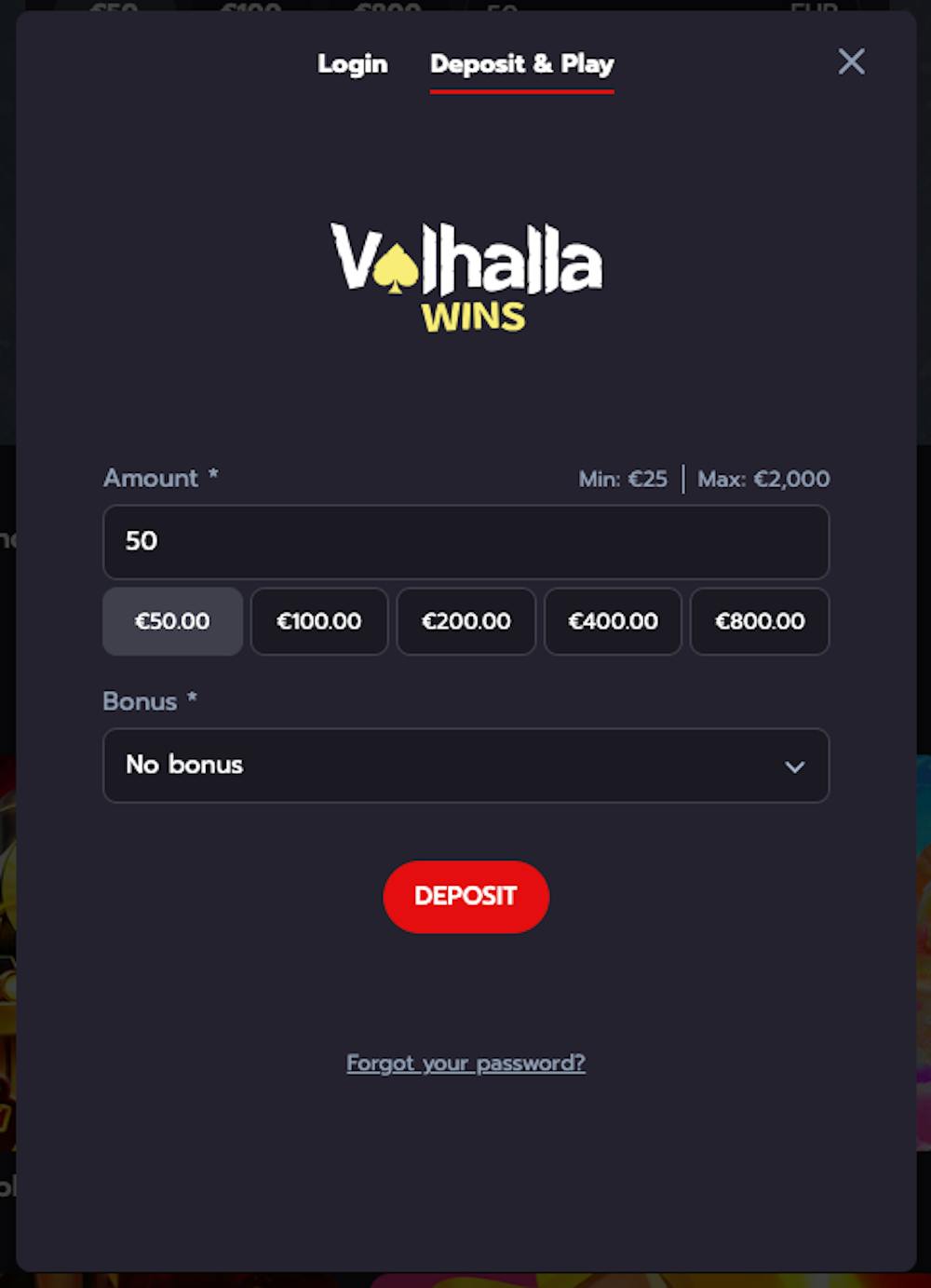 Valhalla Wins kasinolla pelaaminen alkaa uskomattoman helposti