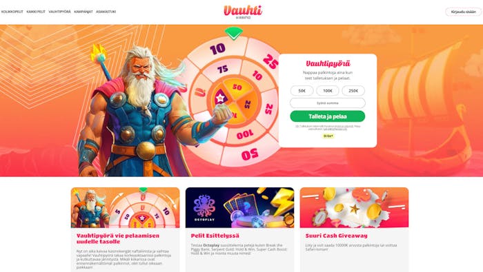 Vauhti Casinon etusivu