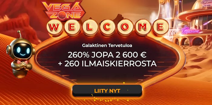 Vega Zone tarjoaa tervetulobonukset sekä kasino- että vedonlyöntipelaajille.