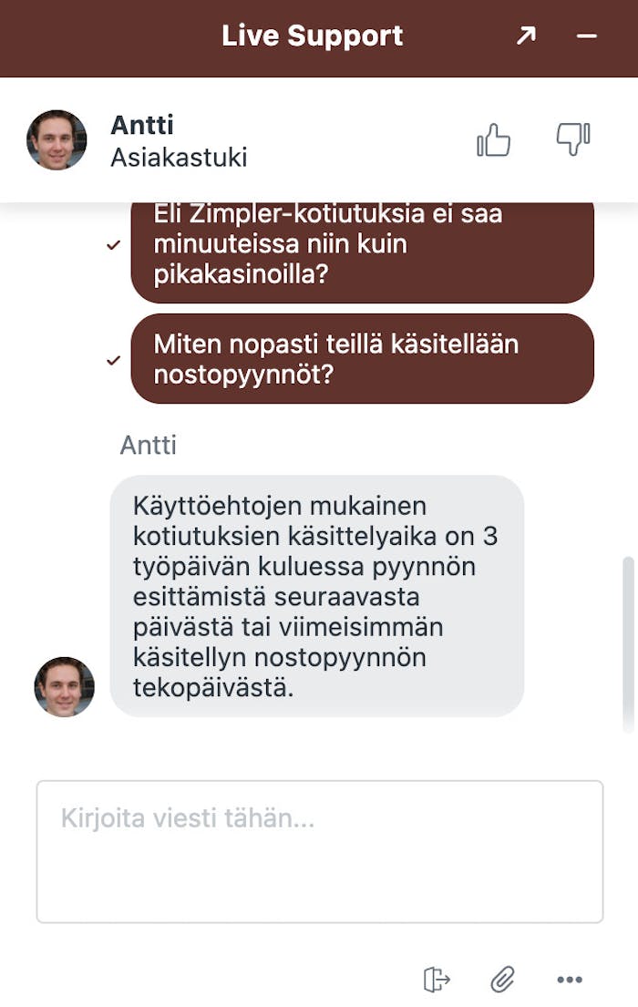 Viking Luck Casinon live-chat palvelee myös suomeksi