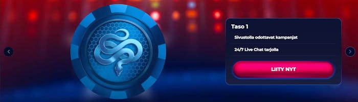 Viper Win Casinolla on tasolta 1 alkava VIP-ohjelma.