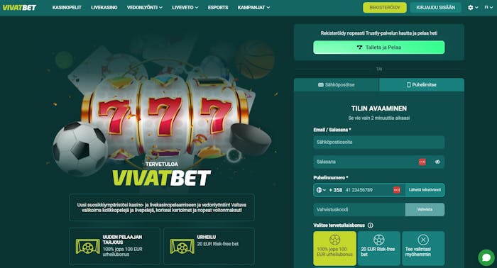 VivatBet rekisteröinti