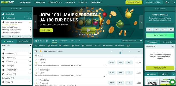 Vivatbet etusivu