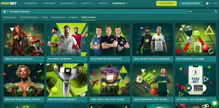 Vivatbet Casinolla on aktiivinen kampanjasivu.