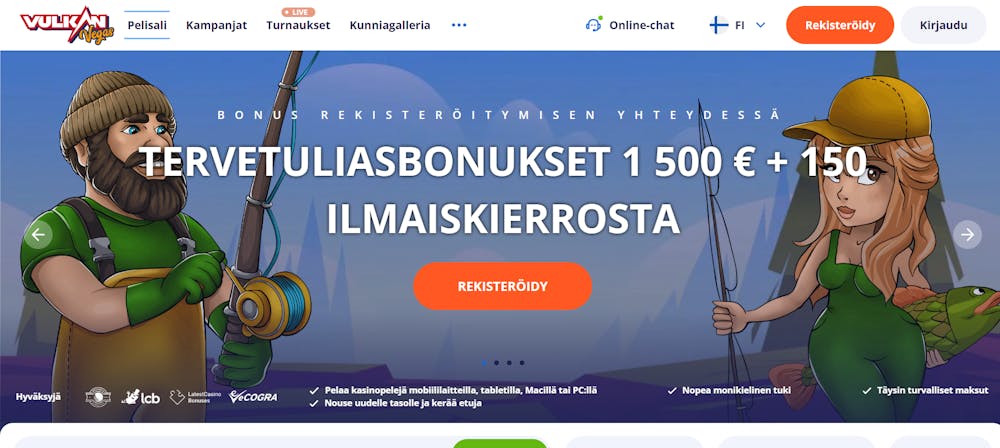 Vulkan Vegasin tervetulotarjous