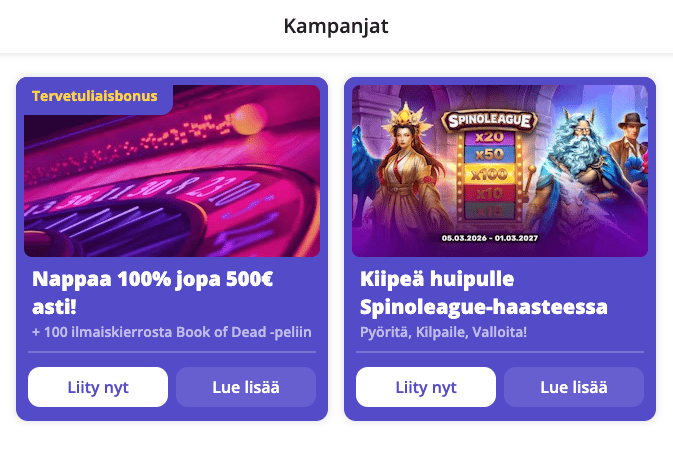 Casino Days bonustarjonta