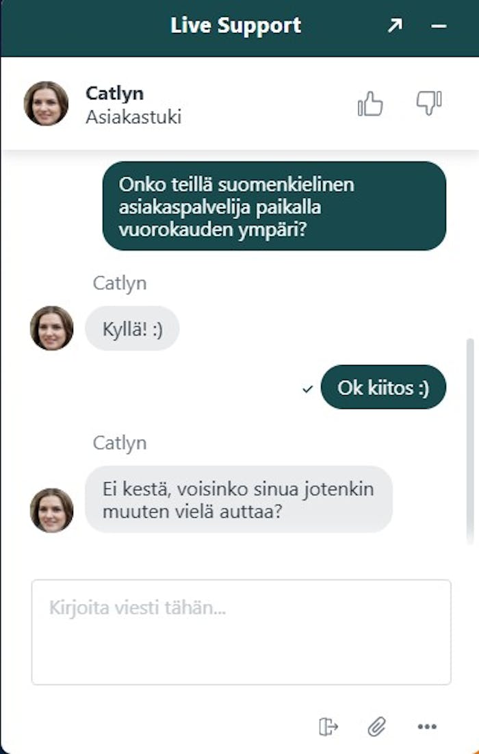 Wazamba Casinon asiakastuki palveli suomeksi.