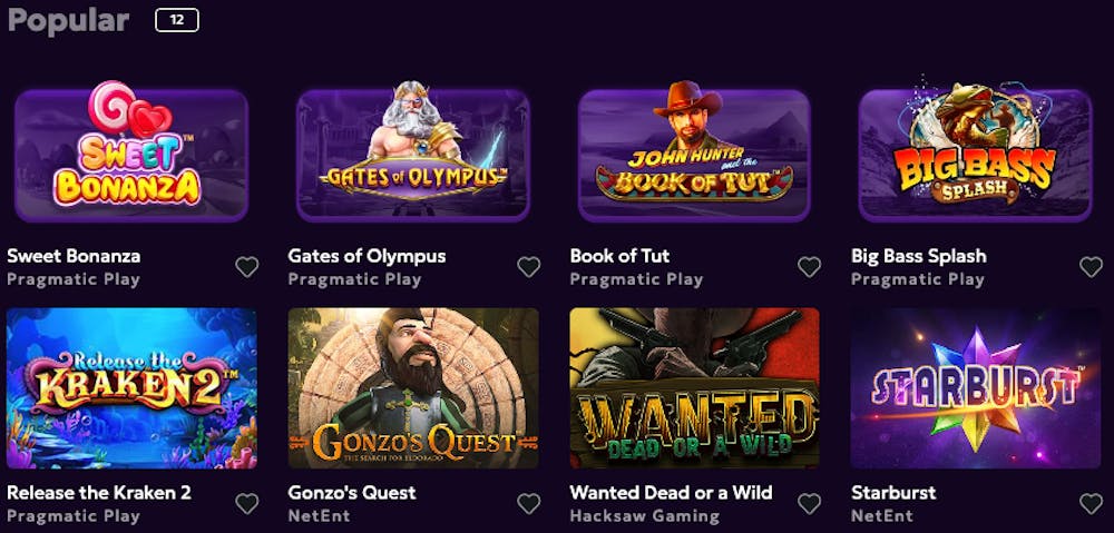 Weezybet kasinolta löytyy kaikki suosituimmat slotit