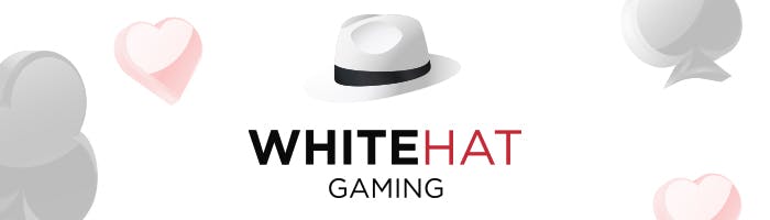 White Hat Gamingin logo, joka on yksi tunnetuimmista kasinoalustoista.