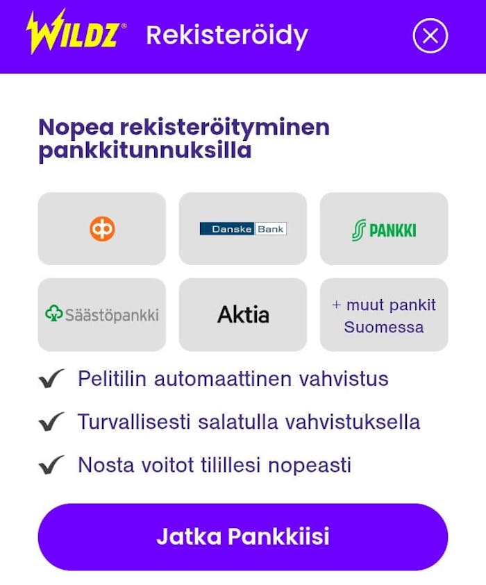 Wildz Casino pelitili