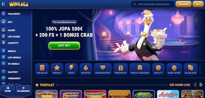 Wingaga Casinon etusivu
