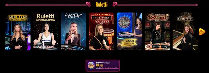 Winota Casinolla pelaat suomalaista live rulettia.