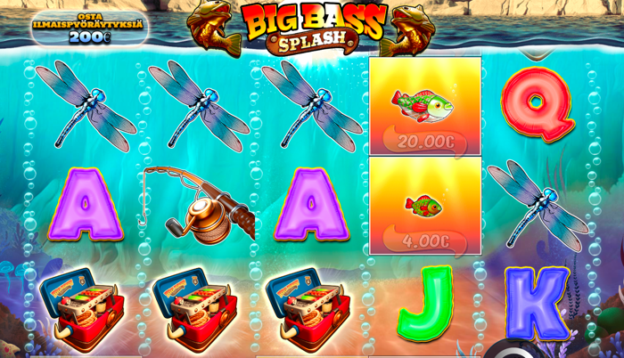 Voittokierros Big Bass Splash-slotissa