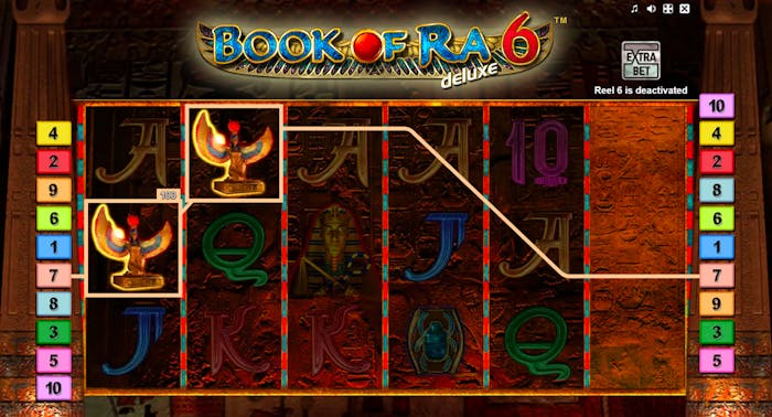 Voittokierros Book of Ra -kolikkopelissä.