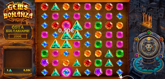 Voittokierros GEms Bonanza-slotissa