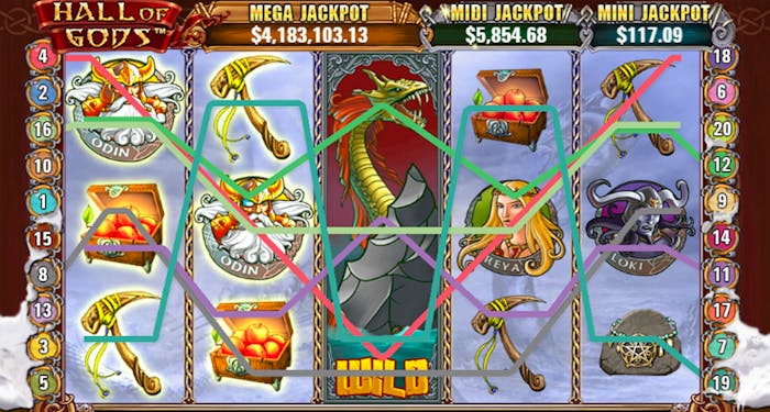 Voittokierros Hall of Gods-slotissa