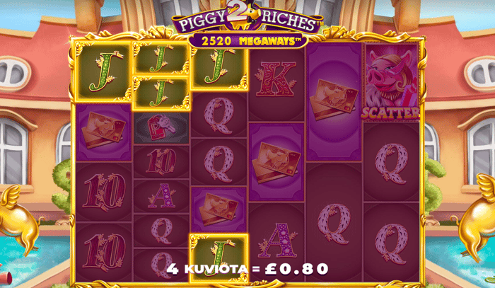 Voittokierros Piggy Riches 2 Megaways-slotissa 