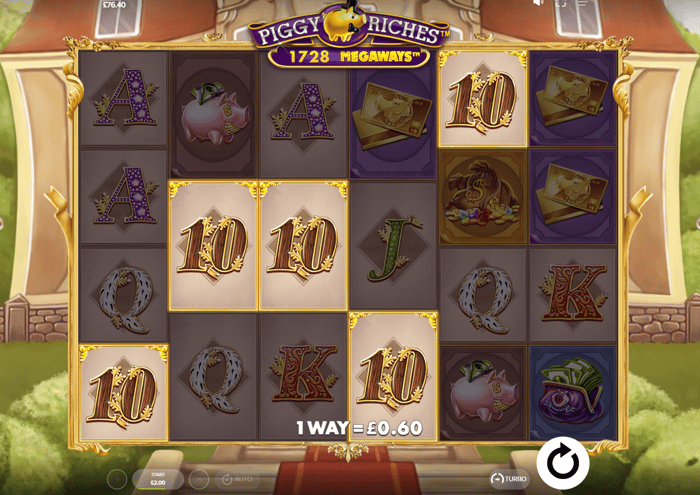 Voittokierros Piggy Riches Megaways-slotissa