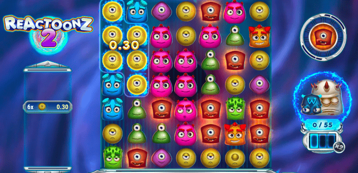 Voittokierros Reactoonz 2-slotissa