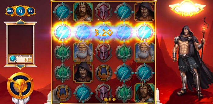 Voittokierros Rise of Olympus 100-slotissa