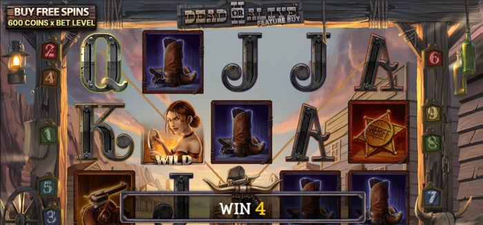 Voittokierros Dead or Alive 2-slotissa