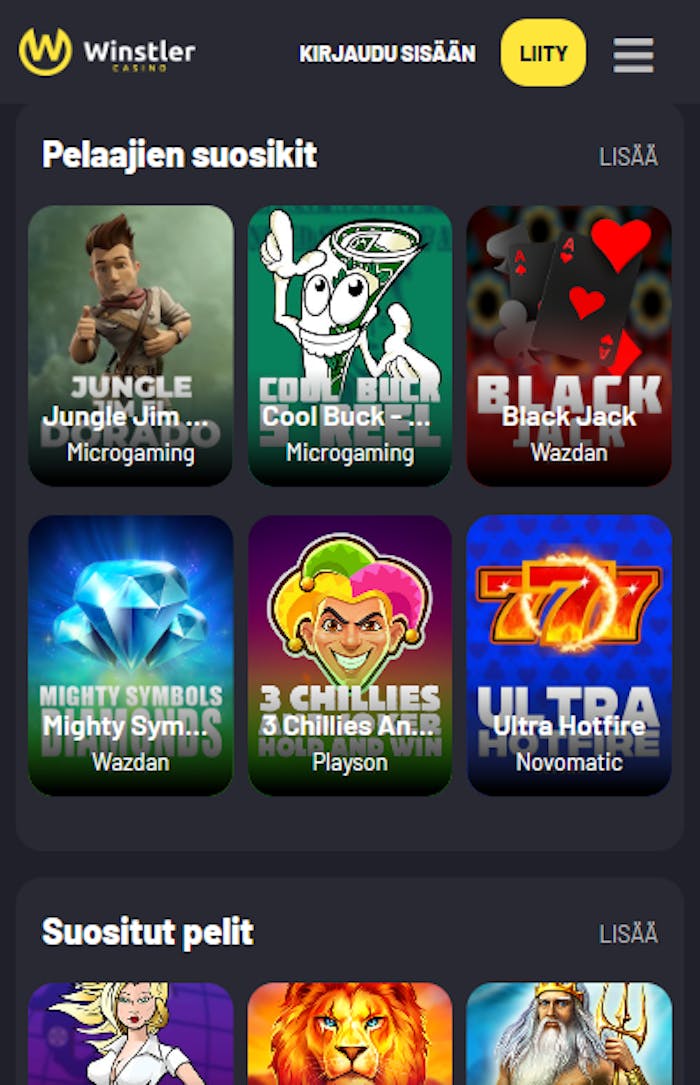 Winstler kasinon peliaula ja parhaimpia pelejä esiteltynä.