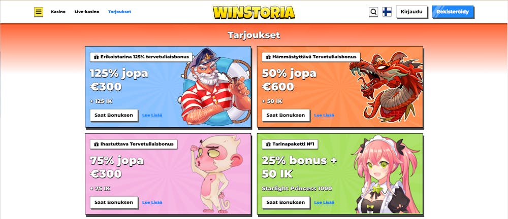 Winstoria Bonukset