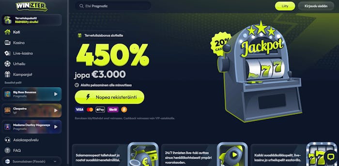 Winzter Casinon etusivu